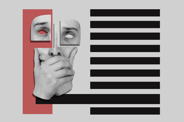 Surrealism style portrait of a man	