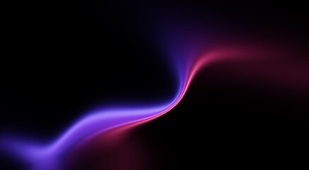 Dynamic abstract liquid flow with vibrant purple and red gradients. Smooth glossy waves representing high-speed energy, motion, and digital connectivity.