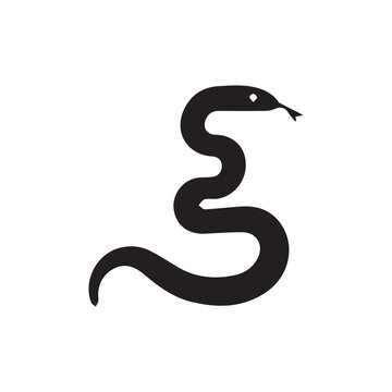 2d snake logo with white background
