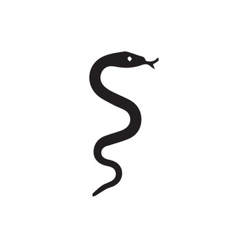 2d snake logo with white background