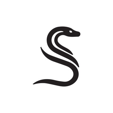 2d snake logo with white background
