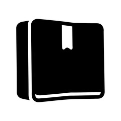 Illustration of a closed book with a bookmark sticking out of it