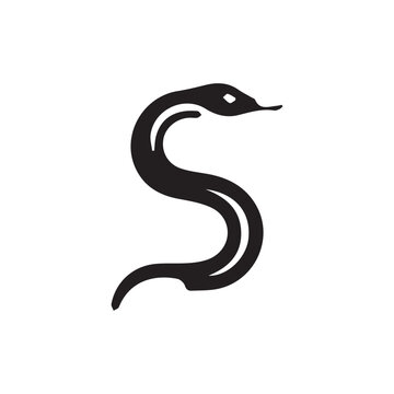 2d snake logo with white background
