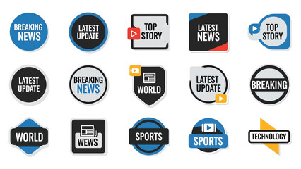 News and Media Stickers Collection