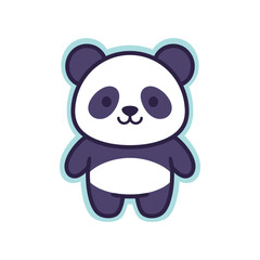 Obraz premium Adorable Cartoon Panda Bear Illustration