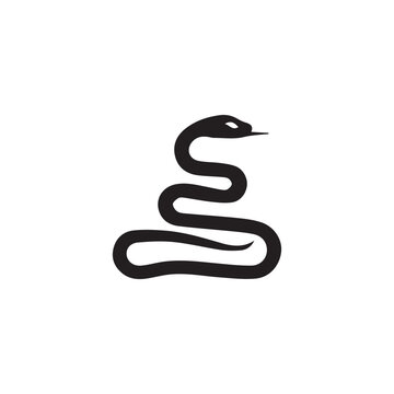2d snake logo with white background