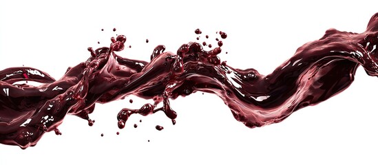 Dark red liquid splash, horizontal flow