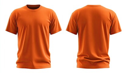 Orange t-shirt, front & back views