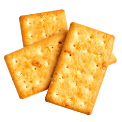 Fototapeta premium Crispy cheese appetizer crackers isolated on a white background for menu design and advertising