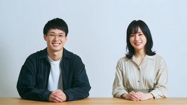 Japanese couples who found success in marriage hunting through matchmaking services. Successful matches leading to happy, serious relationships and married life.