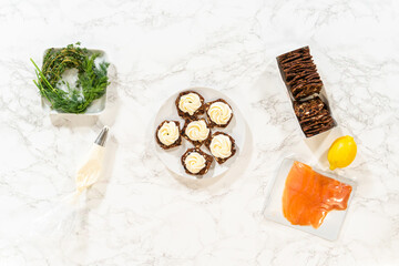 Fresh Herbs and Cream Cheese for Canapes
