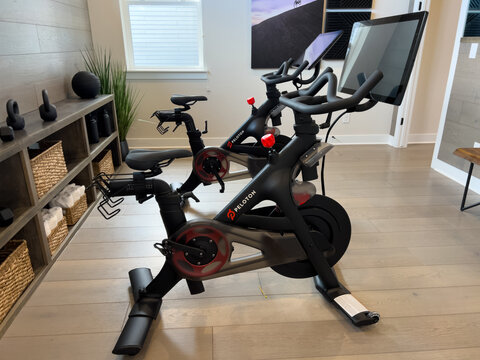 Peloton Bike Close-Up with Handlebar Detail