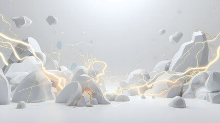 Electrified snowscape