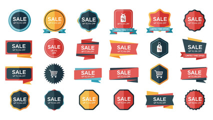 Naklejka premium Sale Badge and Label Vector Set