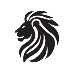 Obraz premium 2d lion logo with white background
