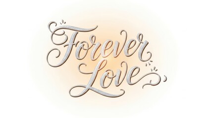 Elegant script of forever love for valentine's day