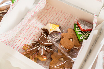 Open Holiday Cookie Gift Boxes with Festive Assorted Treats