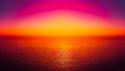 Vibrant Gradient Sky Horizon Above Reflective Water Surface With Pink Orange Yellow And Red Hues At Dusk Or Dawn gradient background wallpaper full