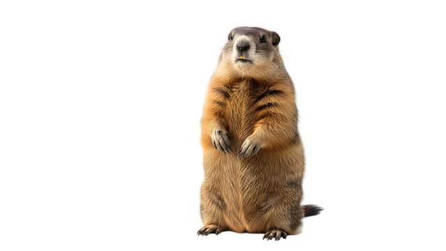 Groundhog day animal isolated on transparent background punxsutawney phil look alike