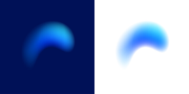 Abstract liquid gradient circle features neon colors inside pearl blot surface, falling drops, elastic form, curved shape. Electric glow illumination enhances shine. Vector png banner emblem.