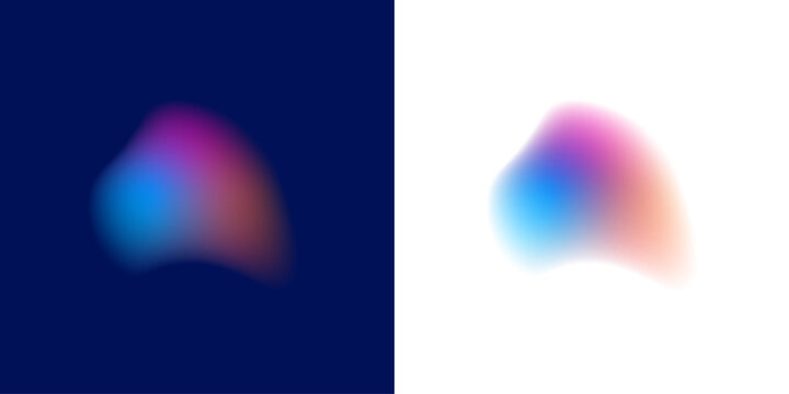 Abstract liquid gradient circle shows neon colors across pearl blot surface, swirling drops, layered form, rounded shape. Soft aurora shimmer glows around edges. Vector png banner element.