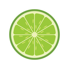 Lime Slice Vector Clipart Isolated Citrus Fruit Illustration for Food Design