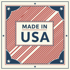Fototapeta premium Made in USA Vector Graphic Design