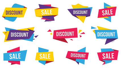 Colorful Sale and Discount Labels