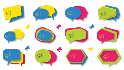 Colorful Speech Bubbles Collection