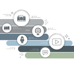 Multimedia Icons Infographic