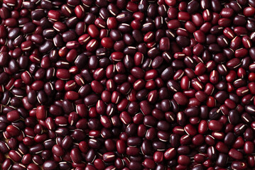 Azuki beans, Adzuki bean or red mung beans texture background, Food ingredients in many Chinese dishes and filling in Japanese sweet