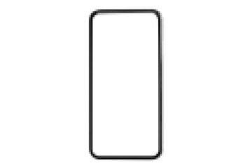 pixel mosaic cellphone phone  on a transparent background