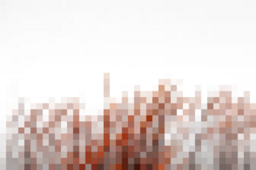 Abstract colored pixel mosaic  texture on transparent background