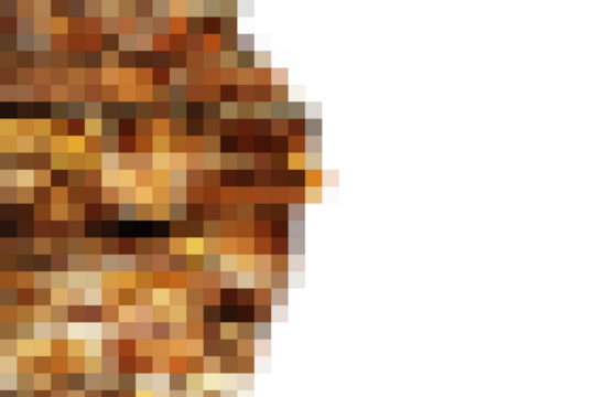 Abstract colored pixel mosaic  texture on transparent background - Powered by Adobe