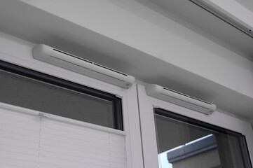 Obraz premium Close-up of a window vent, ventilation