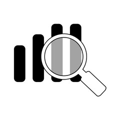 black and white Analysis vector icon