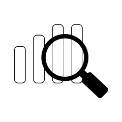 black and white Analysis vector icon