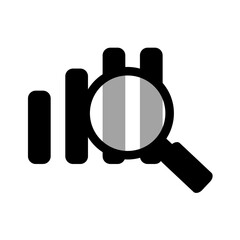 black and white Analysis vector icon