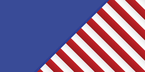 Obraz premium United States background. Stripe white and red on blue color American. United states of America
