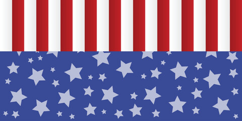 Fototapeta premium United States background. Stripe white and red on blue color American. United states of America