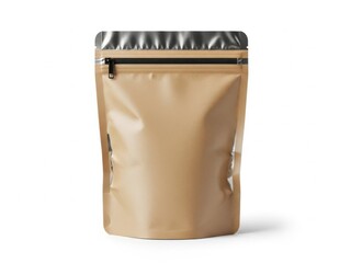 Standup pouch with zipper isolated on white background