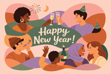 Naklejka premium Another Year, Another Chance, Celebrating Hope This New Year