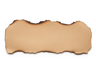 Burned paper edge isolated on white background