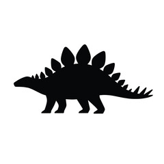 Stegosaurus dinosaur silhouette side view © Aisyah Faiha
