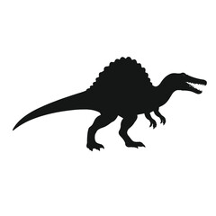 Fototapeta premium Spinosaurus dinosaur silhouette side view