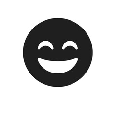 Smiling face emoji icon vector
