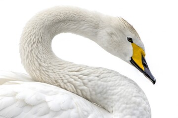 swan isolated on white background