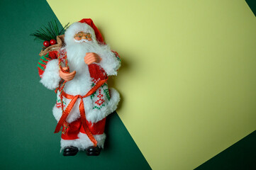 Festive New Year Scene with Santa and Text Space