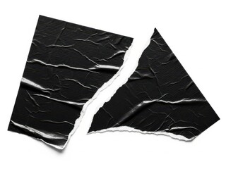 Torn paper piece isolated on white background