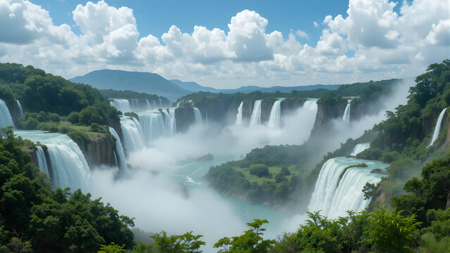 Majestic Waterfall Paradise